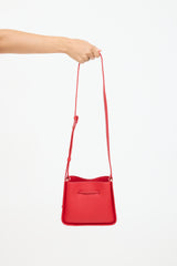 3.1 Phillip Lim Red Leather Soleil Mini Bucket Crossbody Bag