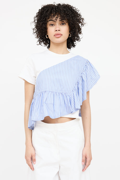 3.1 Phillip Lim Striped Peplum T-Shirt