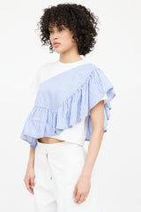 3.1 Phillip Lim Striped Peplum T-Shirt