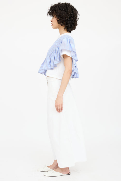 3.1 Phillip Lim Striped Peplum T-Shirt
