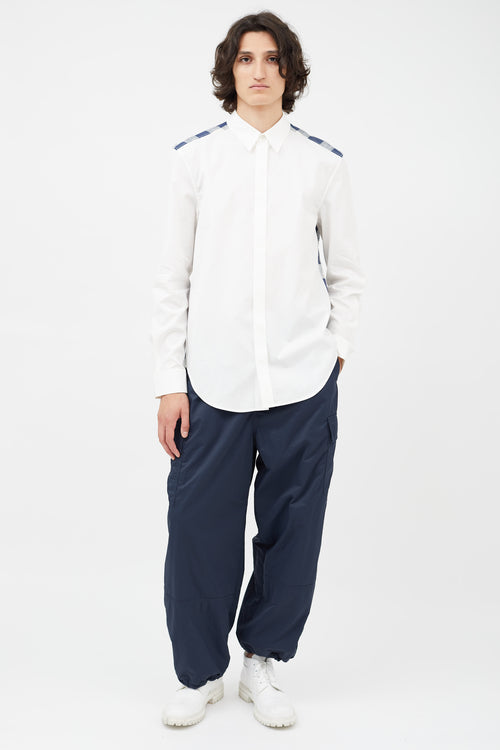 3.1 Phillip Lim White & Blue Plaid Shirt