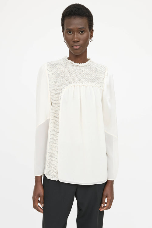 3.1 Phillip Lim Silk Ruched Blouse
