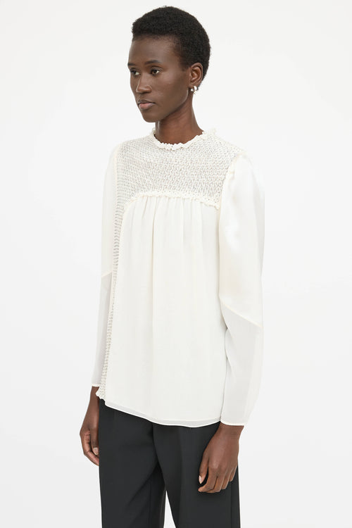 3.1 Phillip Lim Silk Ruched Blouse