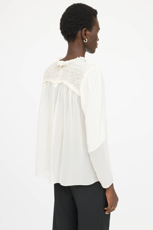 3.1 Phillip Lim Silk Ruched Blouse