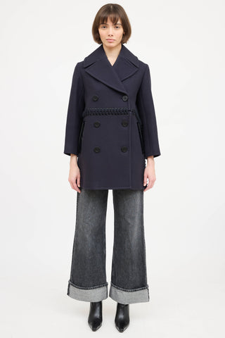 3.1 Phillip Lim Wool Braided Double Breasted Jacket