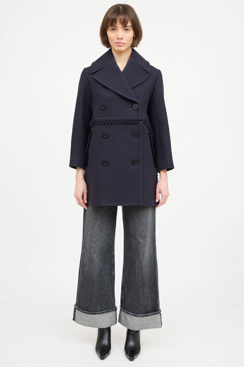 3.1 Phillip Lim Wool Braided Double Breasted Jacket