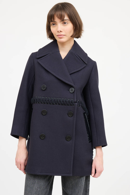 3.1 Phillip Lim Wool Braided Double Breasted Jacket