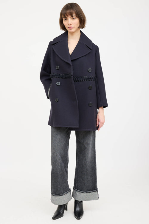 3.1 Phillip Lim Wool Braided Double Breasted Jacket