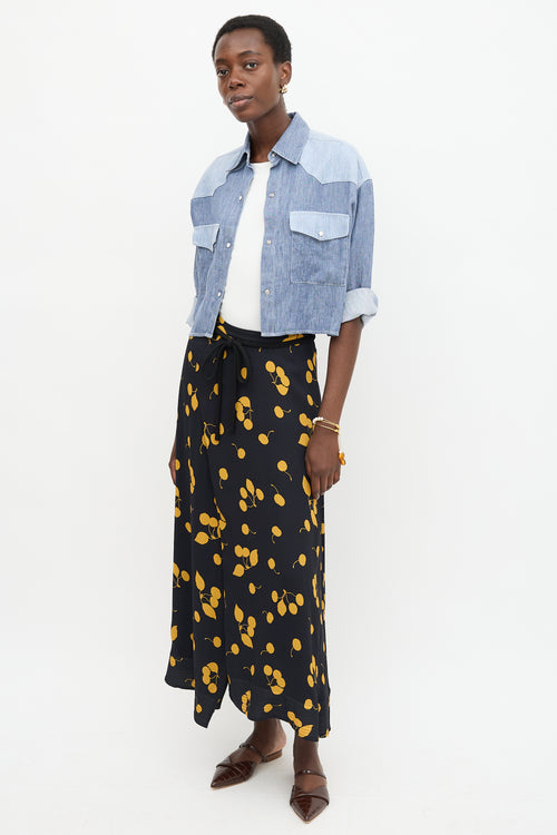 3.1 Phillip Lim Crepe Printed Skirt