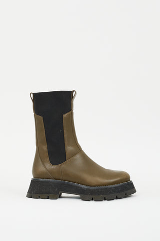 3.1 Phillip Lim Green Leather Kate Boot