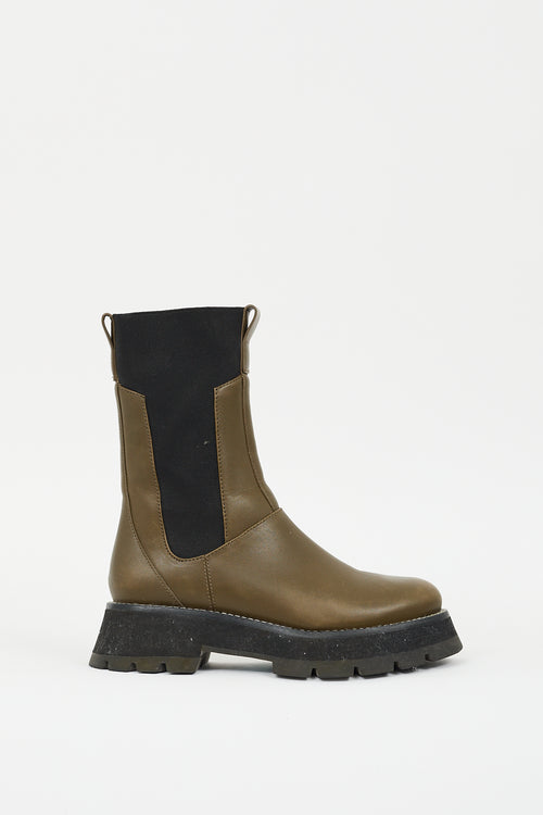 3.1 Phillip Lim Green Leather Kate Boot