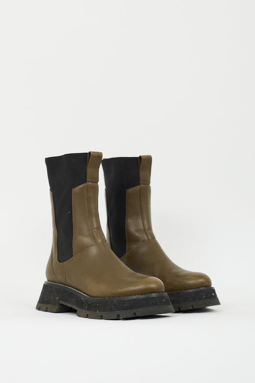 3.1 Phillip Lim Green Leather Kate Boot