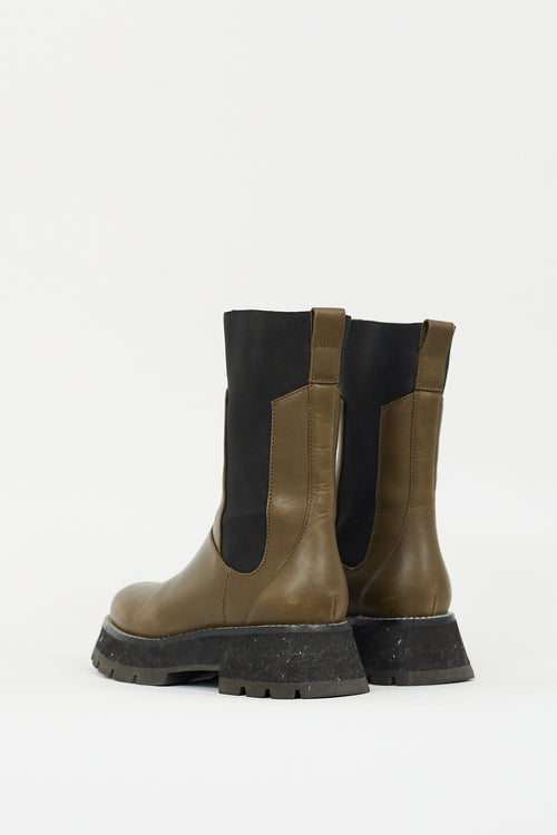 3.1 Phillip Lim Green Leather Kate Boot