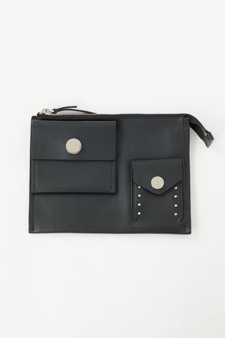 3.1 Phillip Lim Leather Flap Pocket Clutch