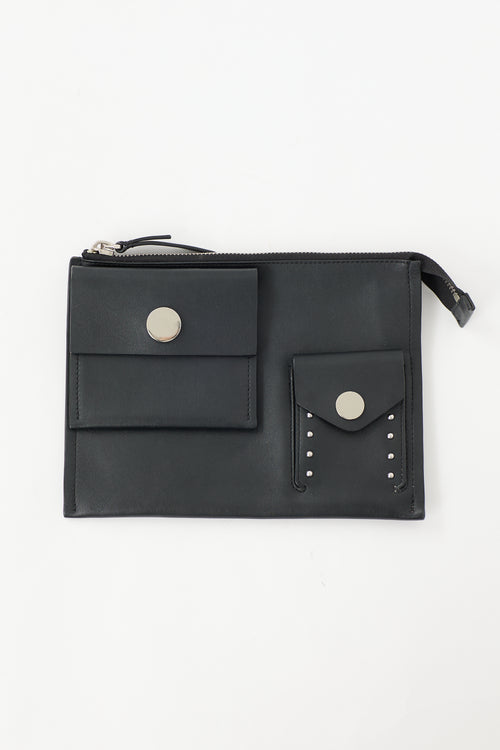 3.1 Phillip Lim Leather Flap Pocket Clutch