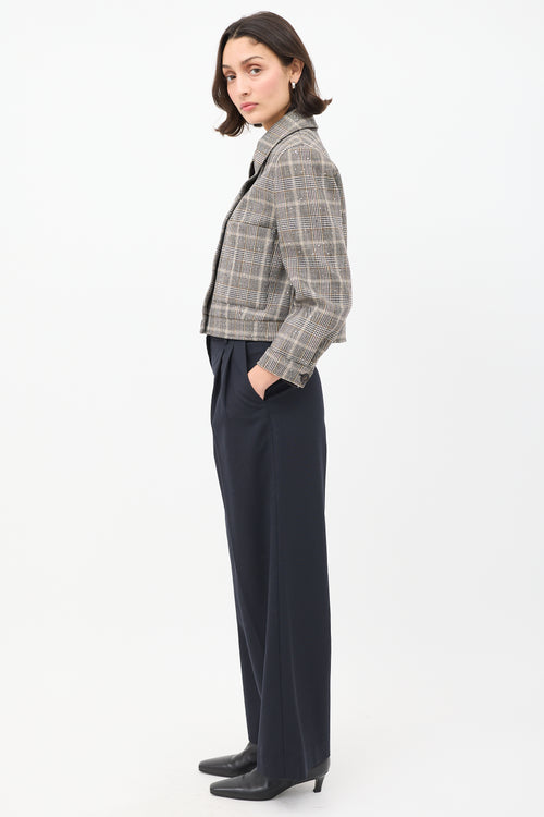 44ome Black Wool Relaxed Fit Trouser