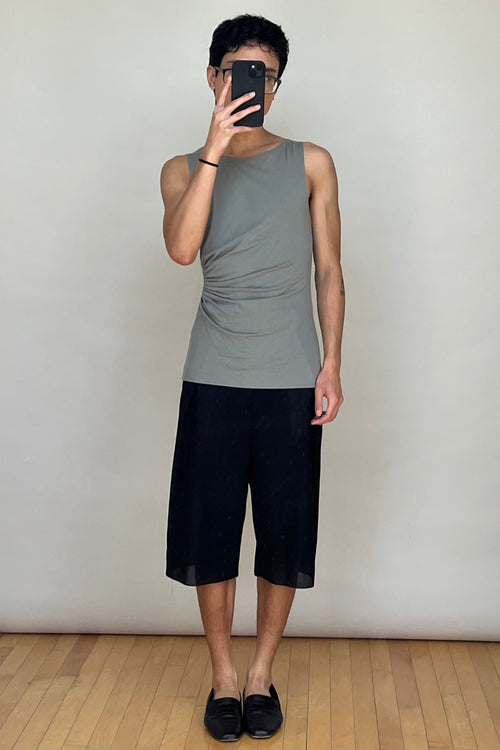 Grey Ruched Tank Top