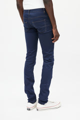 Dior Navy & Orange Contrast Stitch Skinny Trouser