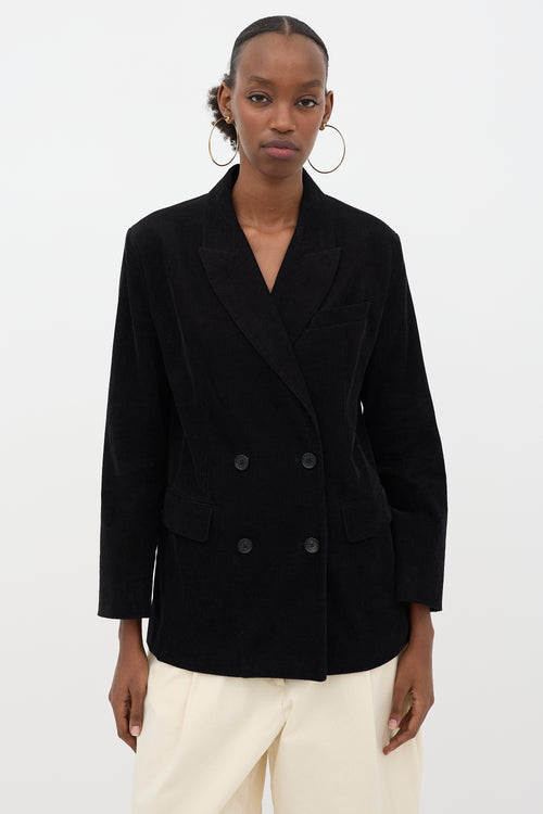 6397 Corduroy Double Breasted Blazer