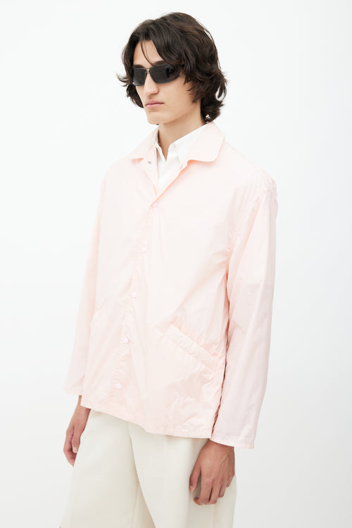 6397 Pink Nylon Coach Jacket