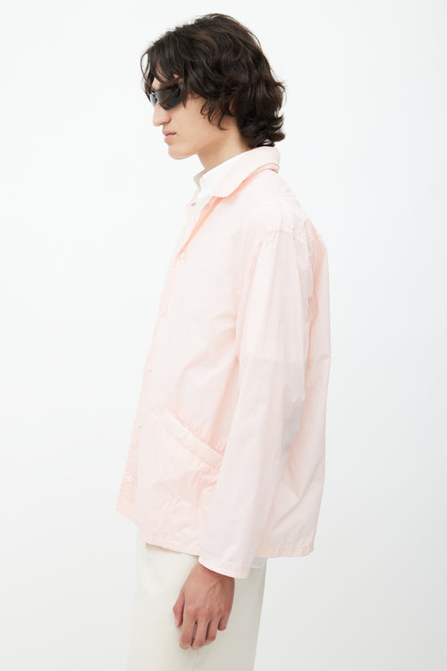 6397 Pink Nylon Coach Jacket