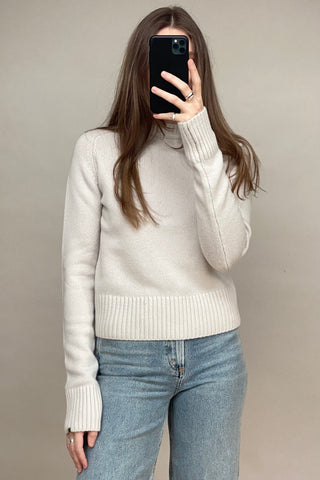 Grey Cashmere Knit Sweater