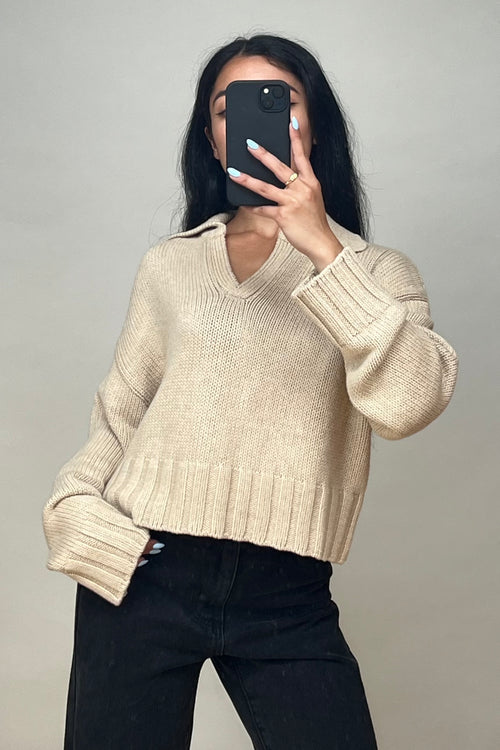 Beige Knit Sweater