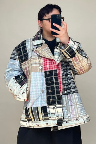 Multicolour Patchwork Padded Jacket