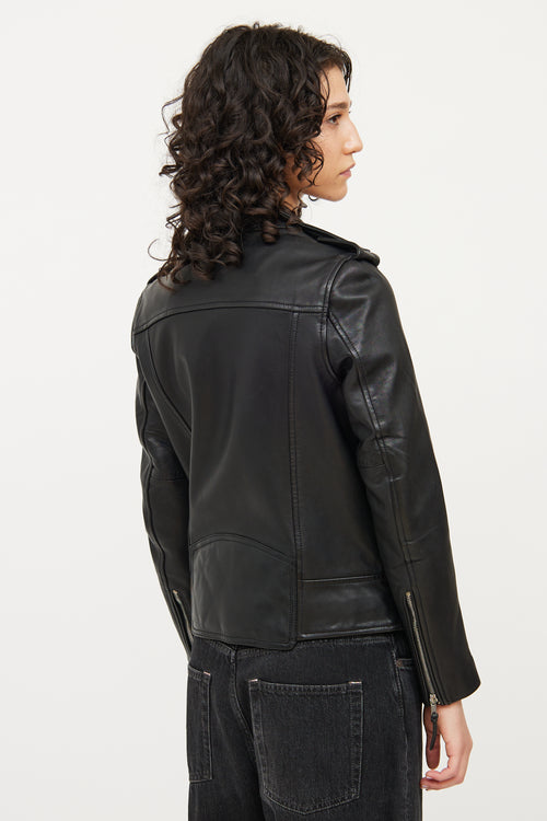 10 For All Mankind Black Leather Jacket
