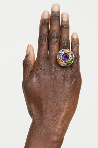 Fine Jewelry9K Yellow Gold Crystal Ring