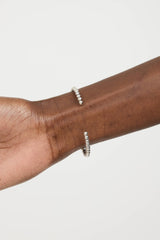 Fine JewelrySterling Silver Diamond Ball Bead Cuff