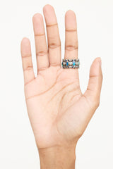 ArmentaSterling Silver Opal Diamond Ring
