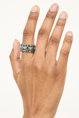 ArmentaSterling Silver Opal Diamond Ring