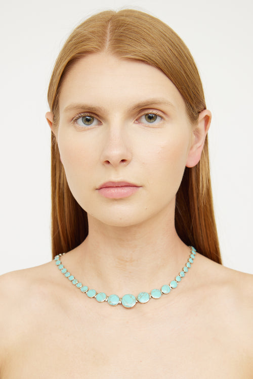 Fine Jewelry 925 Graduated Turquoise Necklace