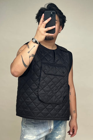 X Engineered Garments Black Quilted Vest