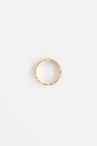 Fine Jewelry 9K Yellow Gold Engraved Fan Band Ring