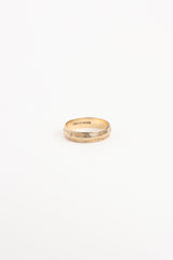 Fine Jewelry 9K Yellow Gold Engraved Fan Band Ring