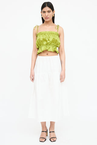 Bronze Age Silk Cropped Tie Top