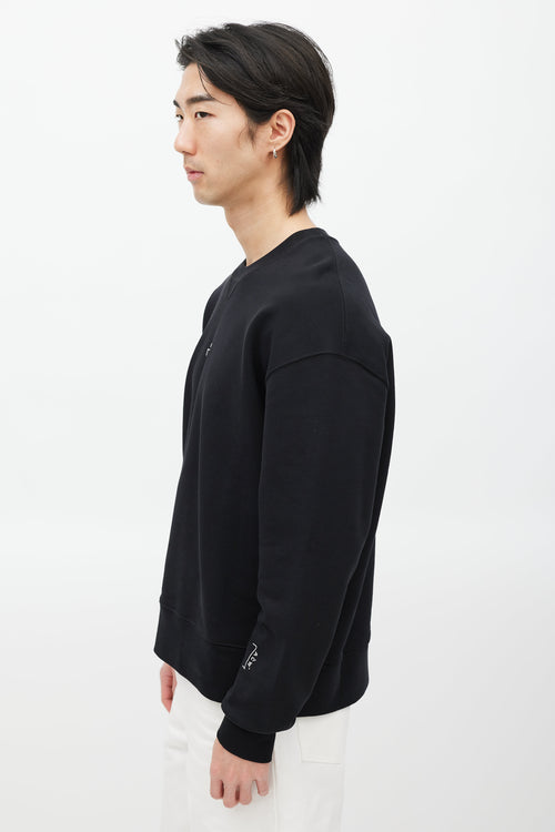 A-Cold-Wall* Black & White Embroidered Logo Sweatshirt