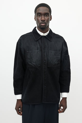A-Cold-Wall* Black & White Washed Shirt Jacket