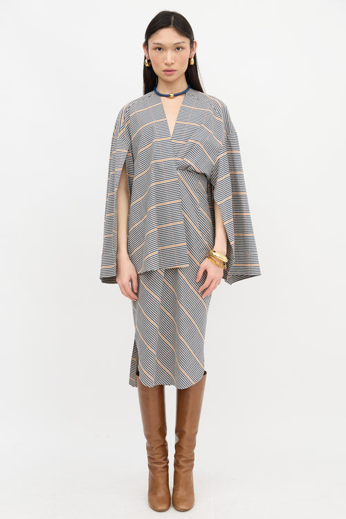 A.W.A.K.E. Mode Plaid Asymmetric Dress