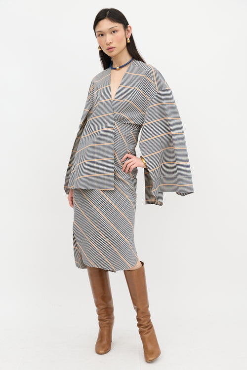 A.W.A.K.E. Mode Plaid Asymmetric Dress