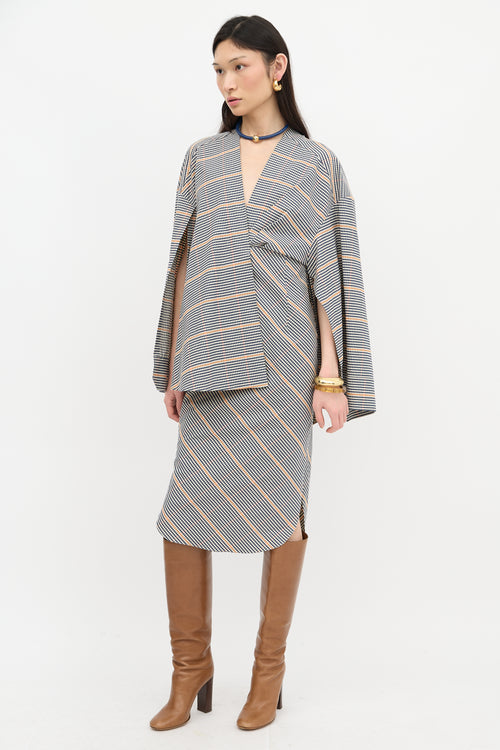 A.W.A.K.E. Mode Plaid Asymmetric Dress