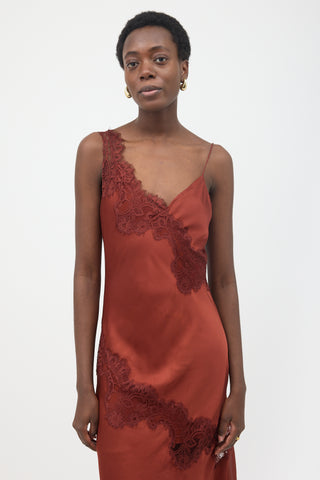 A.L.C. Satin & Lace Stella Slip Dress