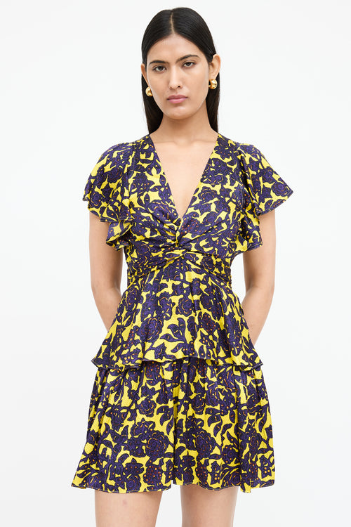 A.L.C. Floral Ruffled Dress