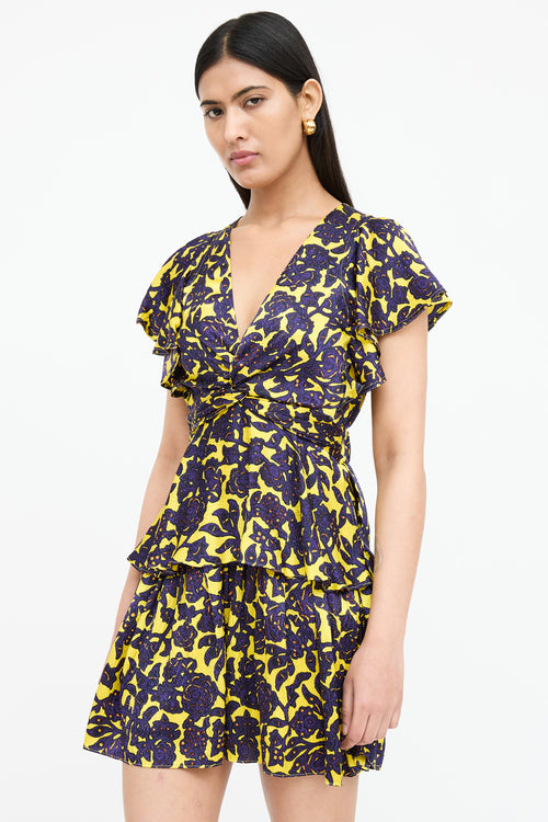 A.L.C. Floral Ruffled Dress