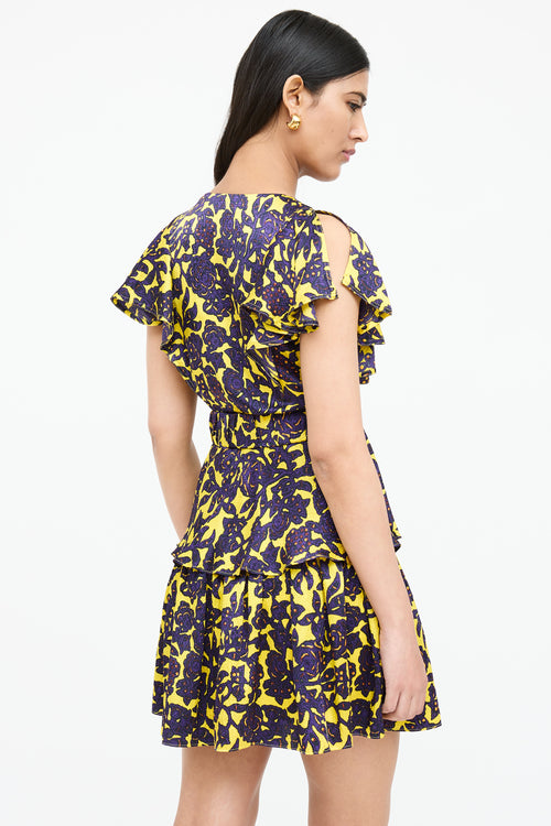 A.L.C. Floral Ruffled Dress