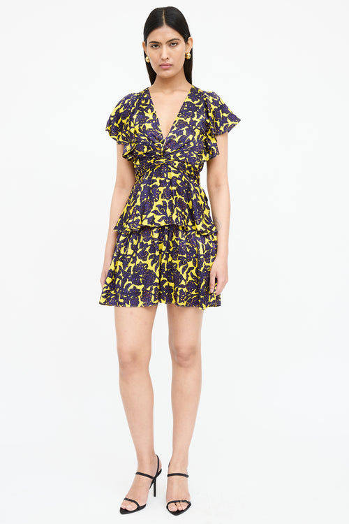 A.L.C. Floral Ruffled Dress