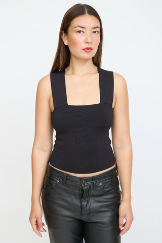 A.L.C. Black Knit Sleeveless Top