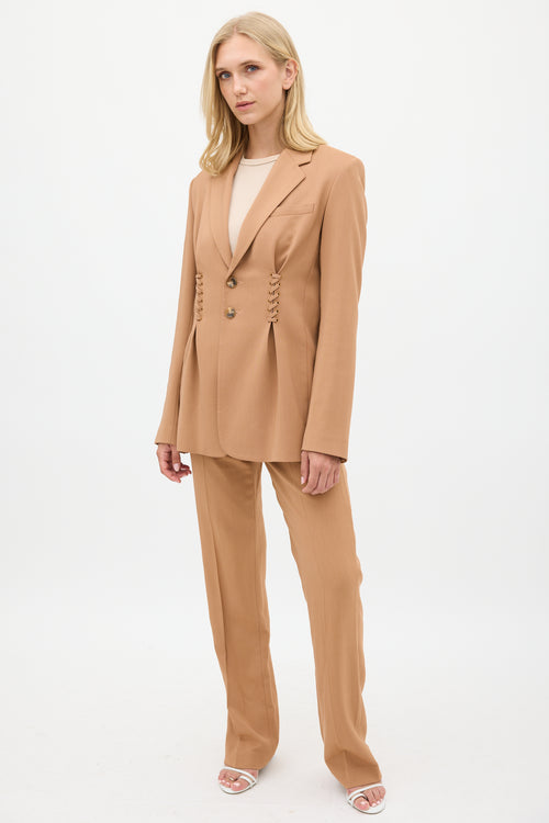 A.L.C. Brown Lace Up Suit